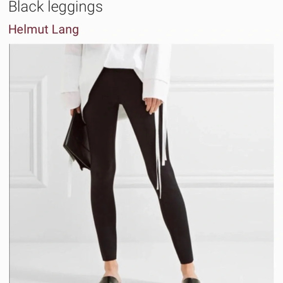 Helmut lang scuba neoprene  stretch black leggings streetwear edgy size XS - Picture 4 of 14